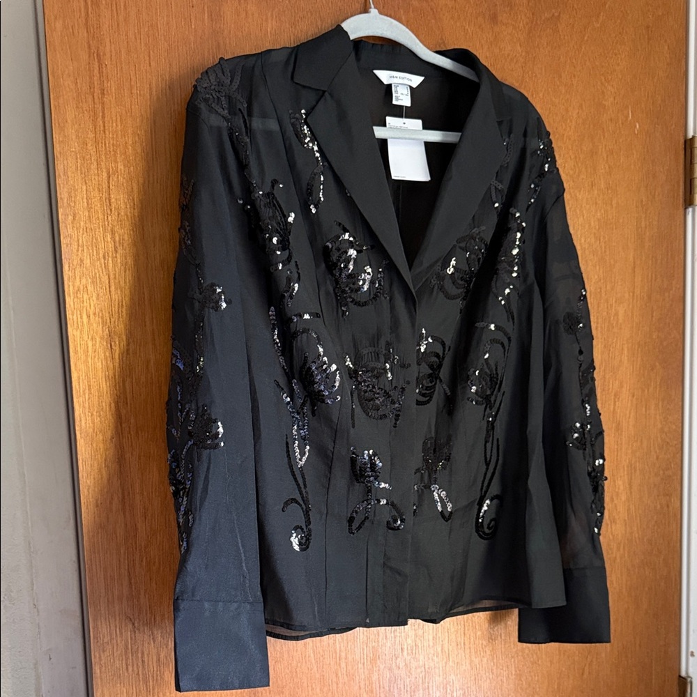 H&M Black Sequin Blazer